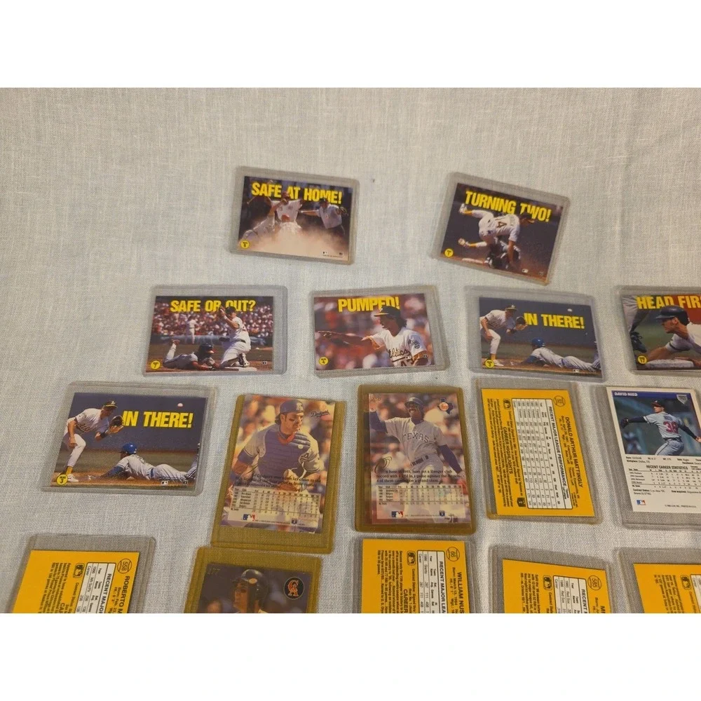 Donruss And Flair Baseball Cards In Penny Sleeve Top Loaders. Very Good...